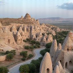 Kapadokya'da peri bacaları manzarası